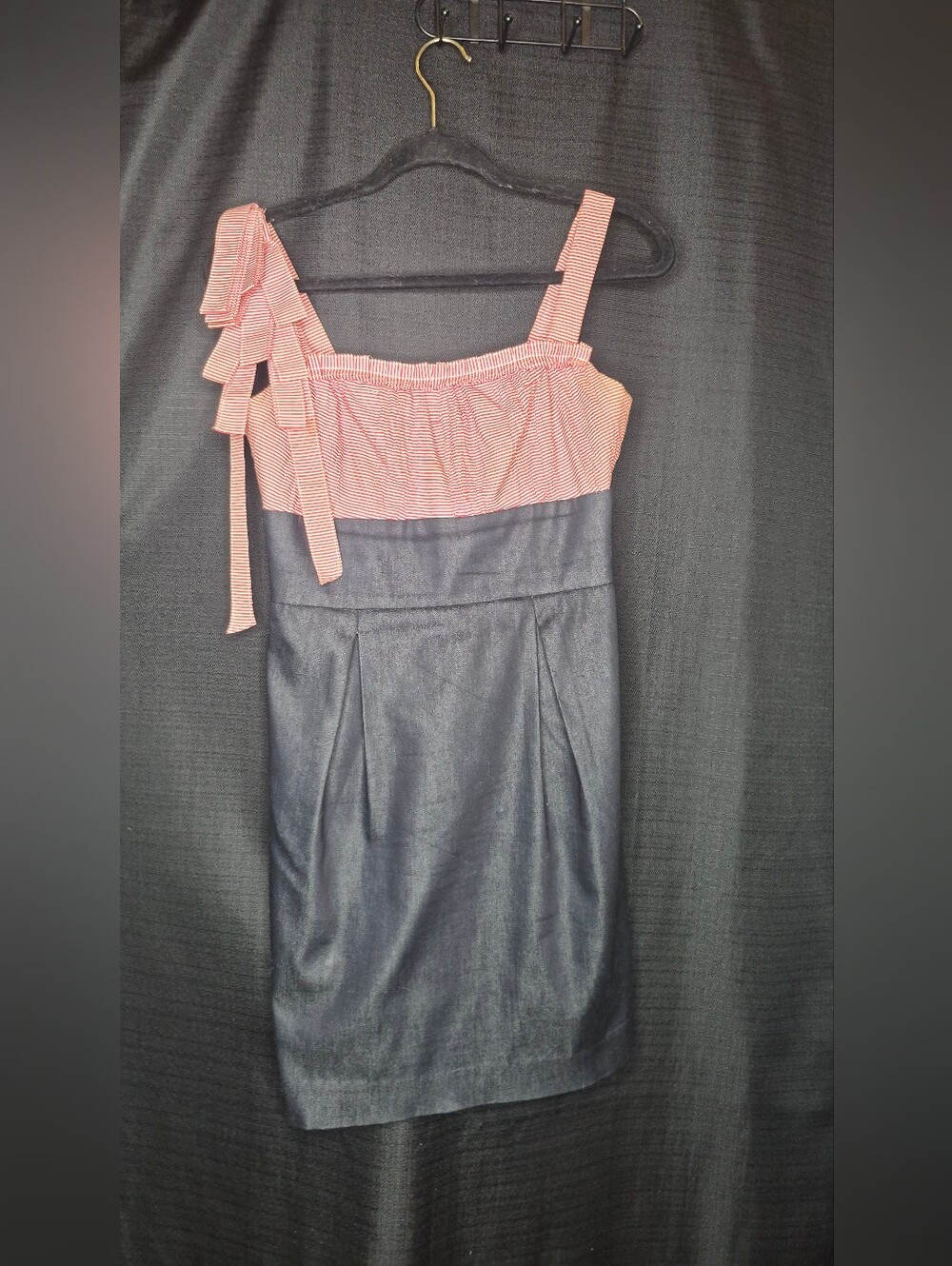Women’s Two-Tone Pink and Denim Sheath Dress